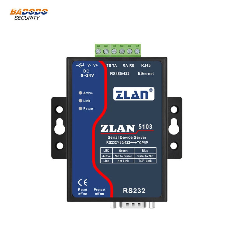 Промышленный последовательный порт RS232 RS422 RS485 к Ethernet TCP/IP серверному устройству