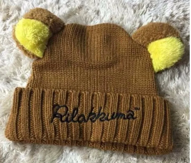 2019 Лидер продаж! Популярная шерстяная шапка с изображением животных Rilakkuma, модная и милая шапка, 5 шт