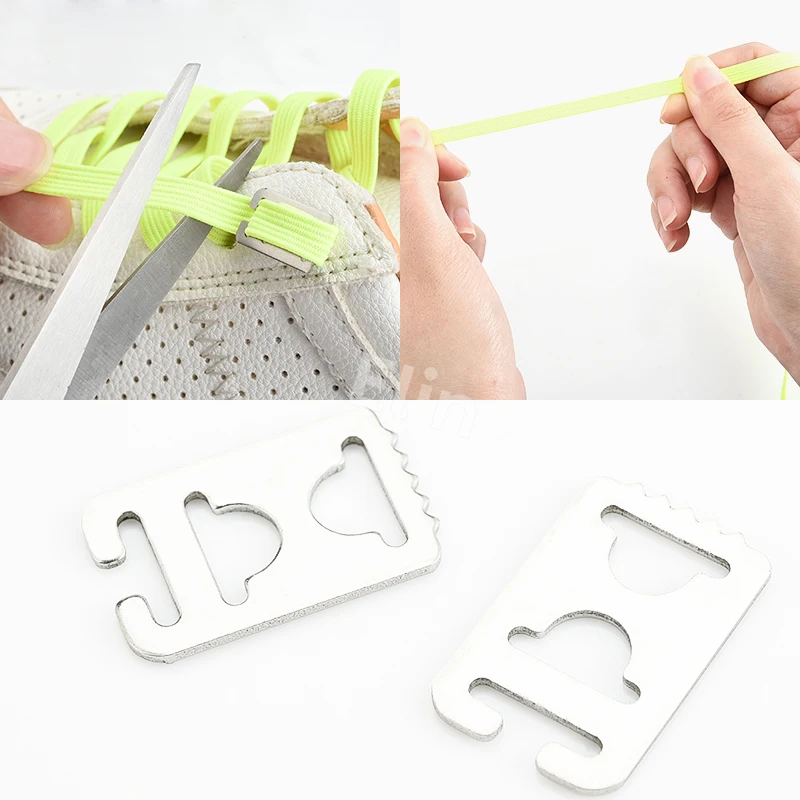 Elino Fashion Elastic Rubber Lazy Shoelace No Tie Buckle Locking Laces Running Sneaker Canvas Shoes Shoestrings