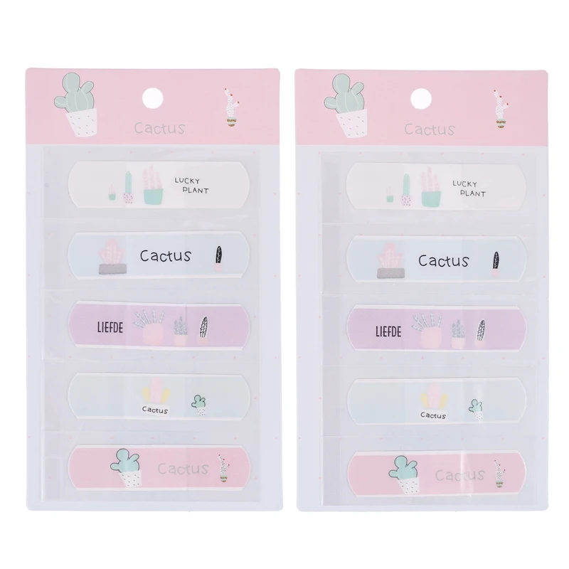 

2*5PCS Cute Cactus Unicorn Animation Waterproof Cartoon Bandage Sticker Baby Kids Care First Band Aid Travel Emergency Kit