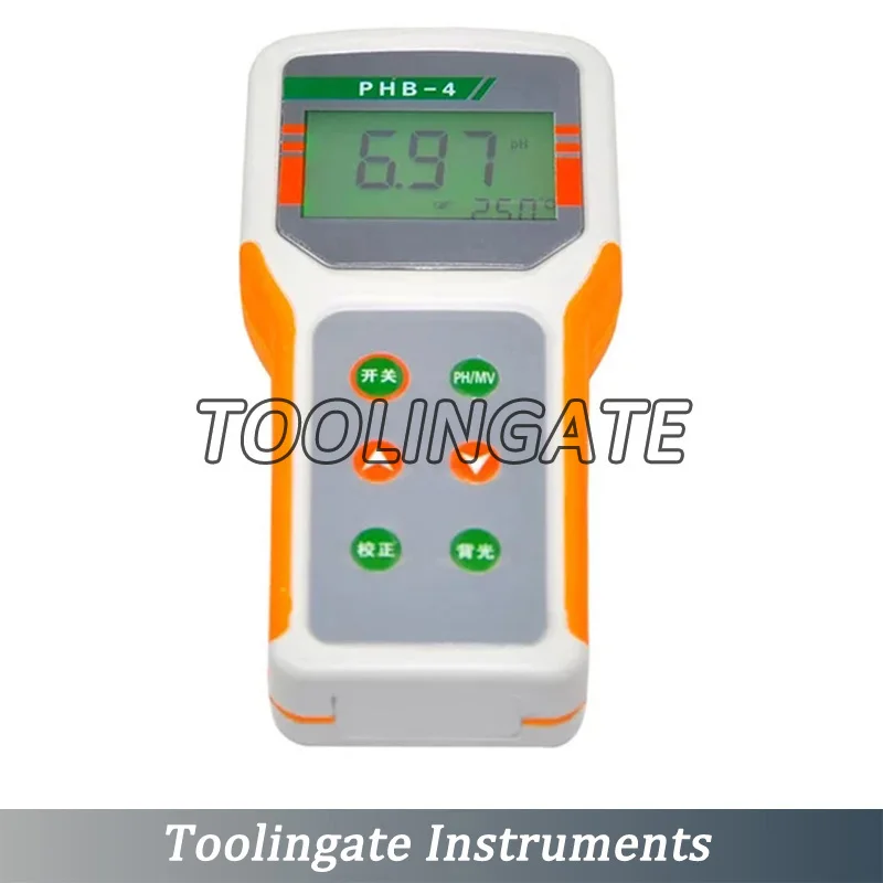 

Microcomputer-based PHB-4 PH MeterTemperature Compensation PH Monitor Tester Range:0.00~14.00pH Accuracy:+-0.01pH ATC