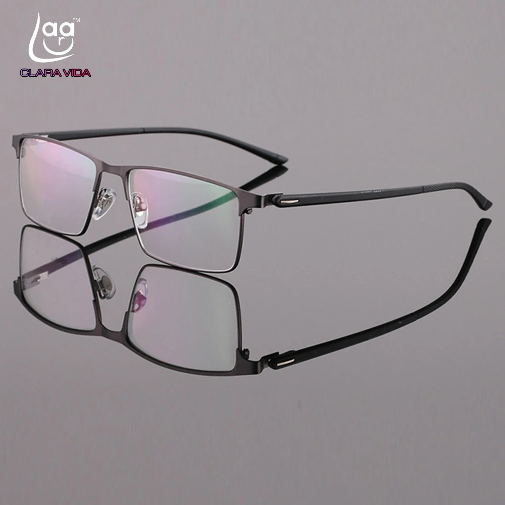 

Custom Made Prescription Optical Glasses Photochromic Classic Large Titanium Alloy Full-rim Frame Myopia Short Sight Reading