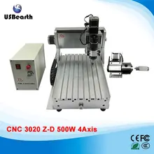 LY CNC 3020Z-D500W 4 axis mini CNC engrave machine assembled 500W