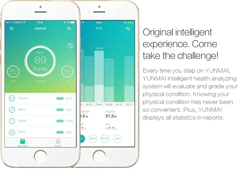 YUNMAI Premium Smart Scale Body Fat Scale монитор композиции тела с большим экраном Светодиодный с бесплатным приложением для iOS и Android