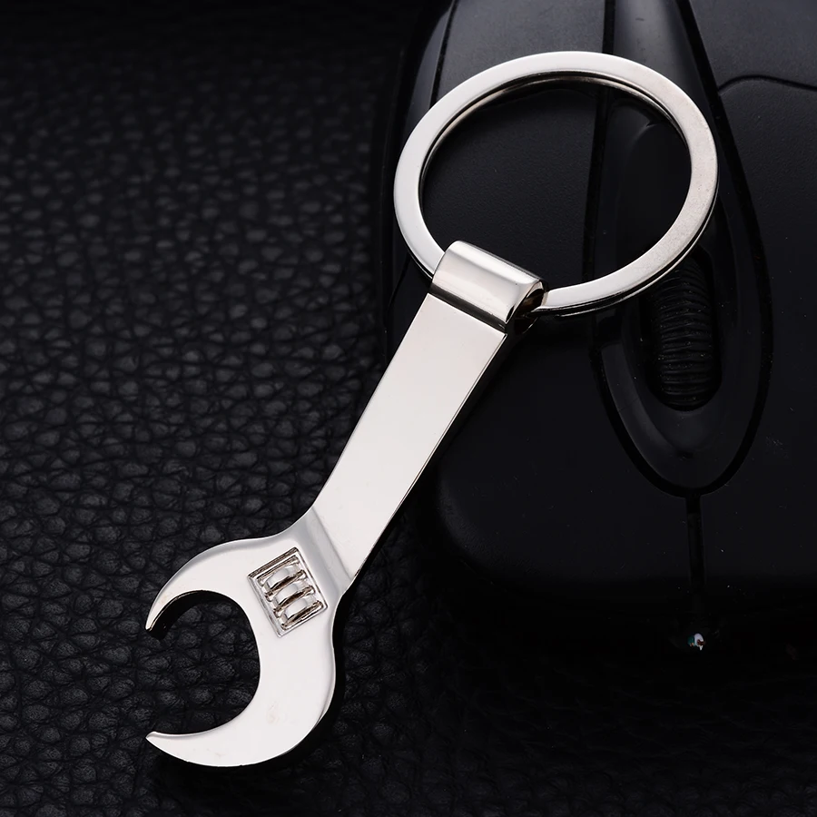 

10PCS Chaveiro!Creative Wrench Key Chain Ring Holder Car Bottle Opener Keyring Charm Metal Pendant Keyfobs Jewelry Gift J047
