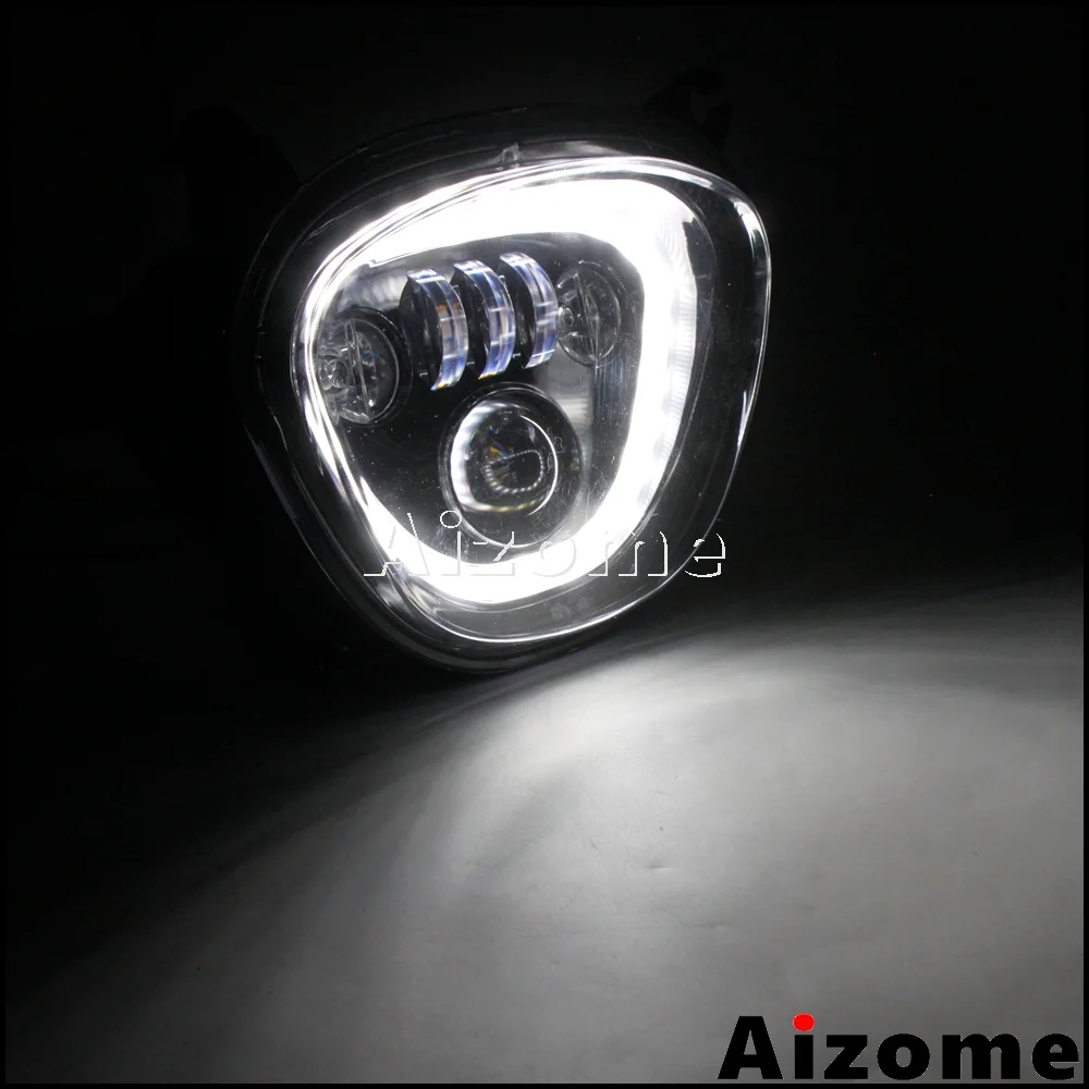 Для Suzuki Boulevard M109R фара w/Halo Кольцо дневной фара светодиодная Светильник для BOSS VZR1800BZ M90 VZ1500 мотоцикл