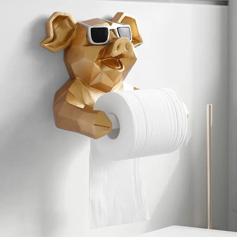 

Ins Nordic Simple Wall Paper Box Storage Shelf Free Punching Bathroom Toilet Paper Tube Suction Cup Wall-mounted Roll Holder