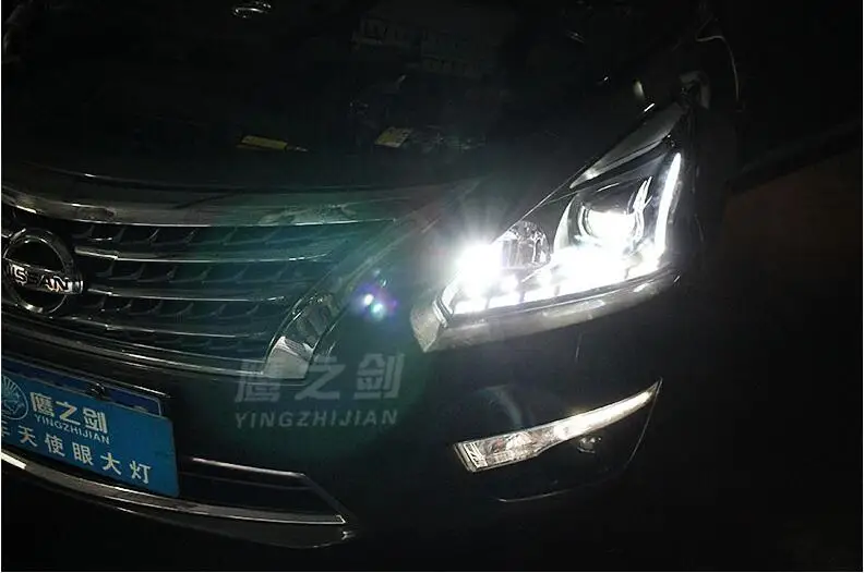 Hireno фары для 2013-2015 Nissan Altima Teana фар сборки LED DRL ангел объектив двойной луч ксеноновые 2 шт