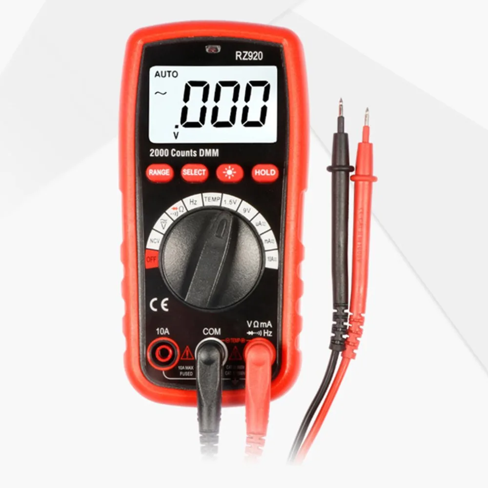 Auto Ranging Digital Multimeter Home Measuring Tools with Backlight LCD