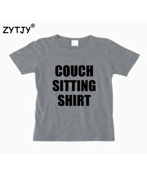 

Couch Sitting Shirt Letters Print Kids t shirt Boy Girl shirt Casual Children Toddler Clothes Funny Top Tee Drop Ship Z-17