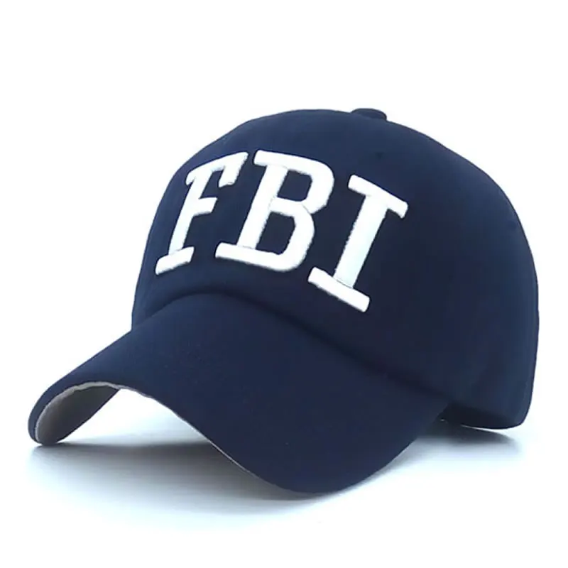 

Brand clothing Fashion Brand Unisex Baseball Caps Cotton Style Embroidery Letter "FBI" Fitted Hats For Men And Women Wholesale