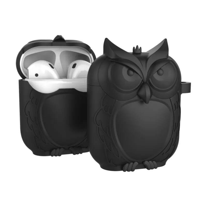 Совместимый Чехол AirPods силиконовый защитный чехол в форме Совы Силиконовый