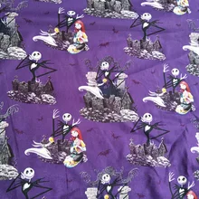 50*108 см хлопчатобумажная ткань для шитья Кошмар перед Рождеством террор триллер зомби материал "сделай сам" Hometextile пэчворк