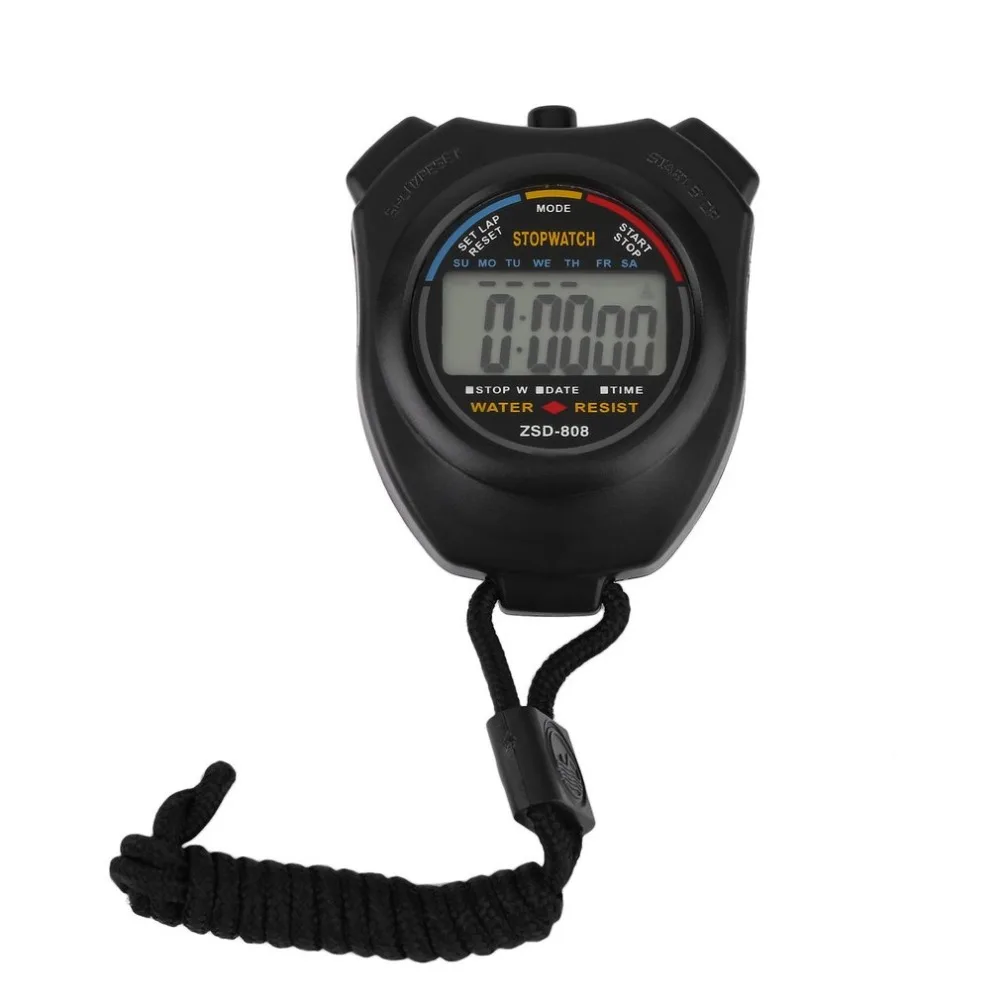 Stopwatch Chronograph Handheld Digital LCD Sports Counter Timer with