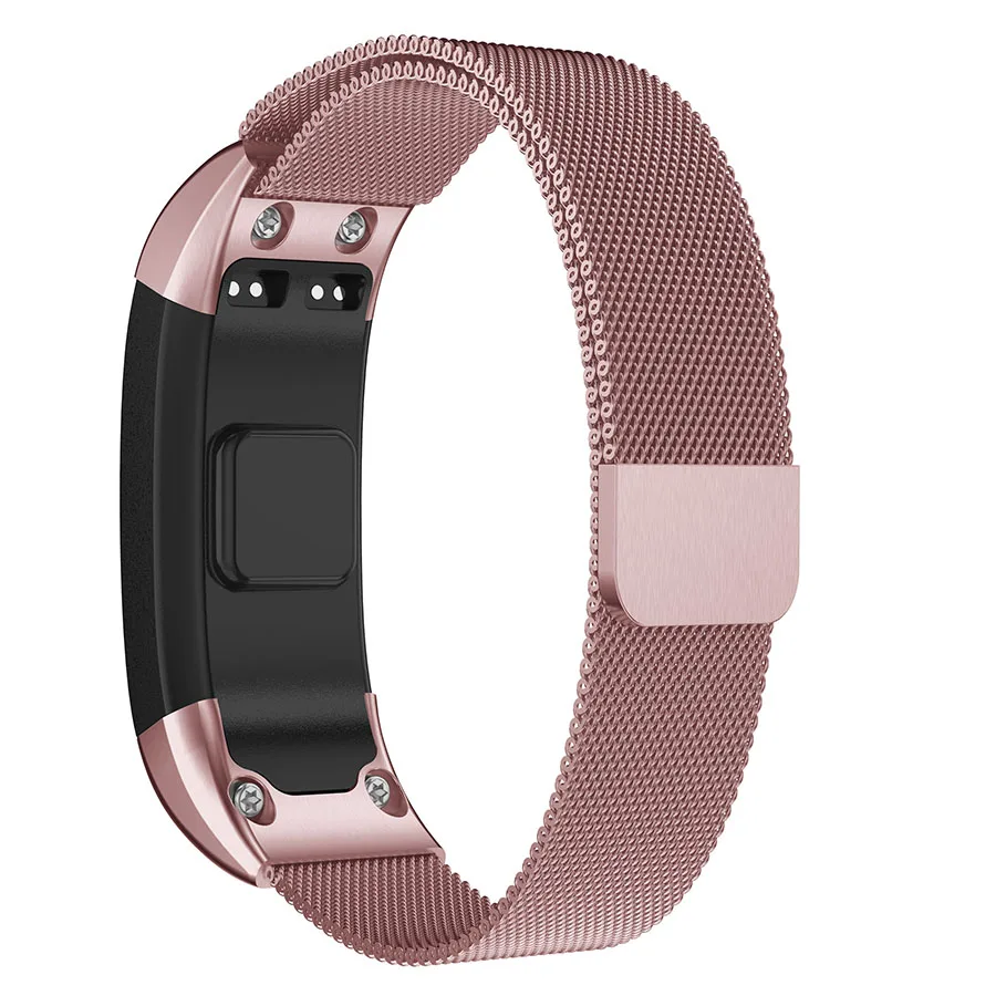 Миланский Браслет-петля, браслет из нержавеющей стали для Garmin VIVOsmart HR, Смарт-часы, браслет-ремешок для VIVOsmart HR, 16 мм* 230 мм - Цвет ремешка: Rose pink