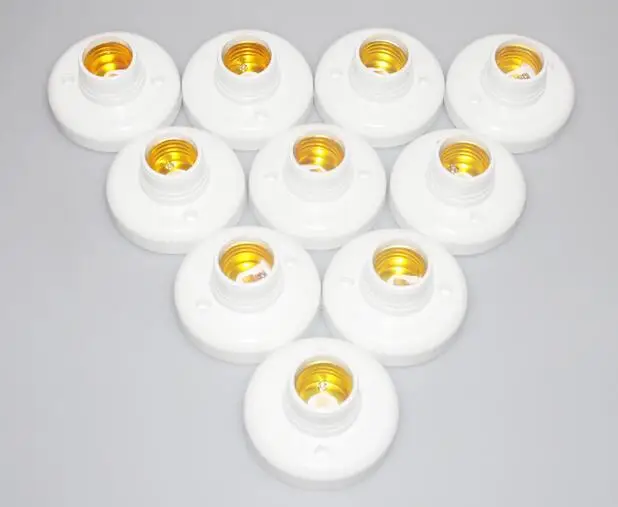 

10pcs/lot, E27 lamp base holder E27 lamp fitting fix base LED Lamp aging test holder E27 socket