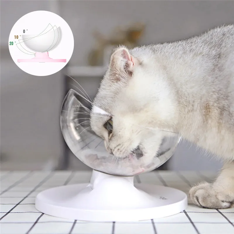 

Anti-Slip Cat Bowl For Dog Rounded Separable Cat Food Water Dispenser Angle Adjustable Pet Feeder Dish Pet Supplies
