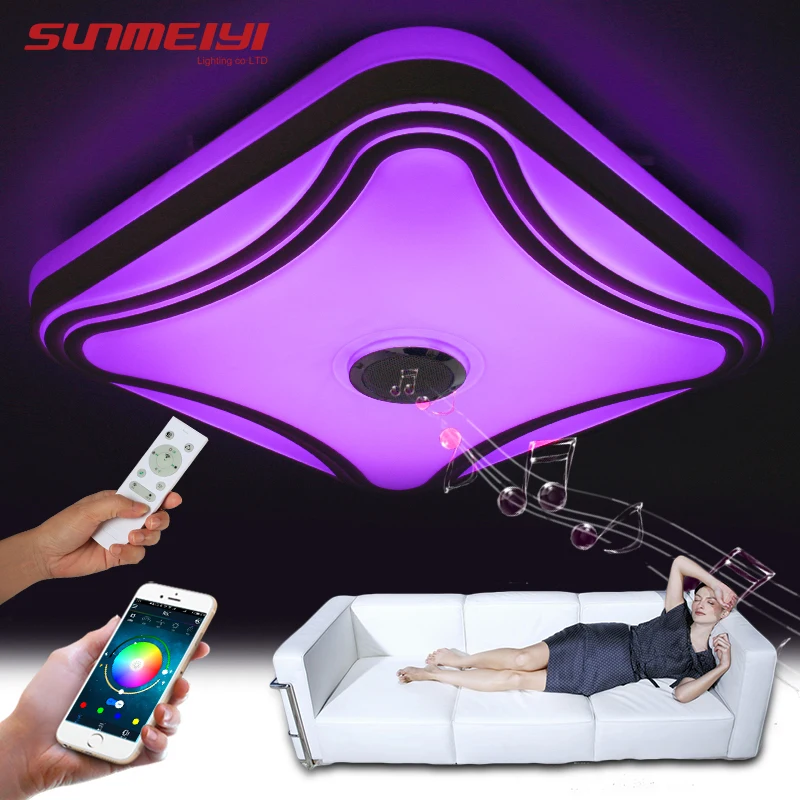 

Modern LED Ceiling Lights Square Bluetooth Light For Living room Kitchen APP Remote control Bedroom Lamp verlichting plafond