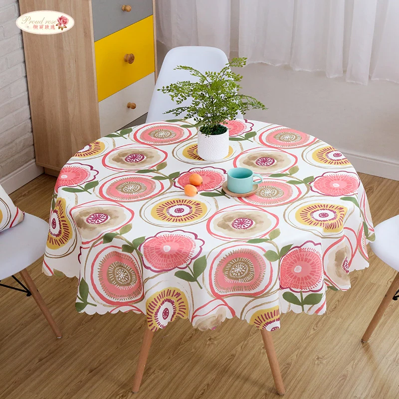 ارتفع فخور للماء جولة مفرش طاولة المطبوعة مفارش المائدة مخصص الريفية نمط الديكور غطاء من القماش تجهيزات الفنادق