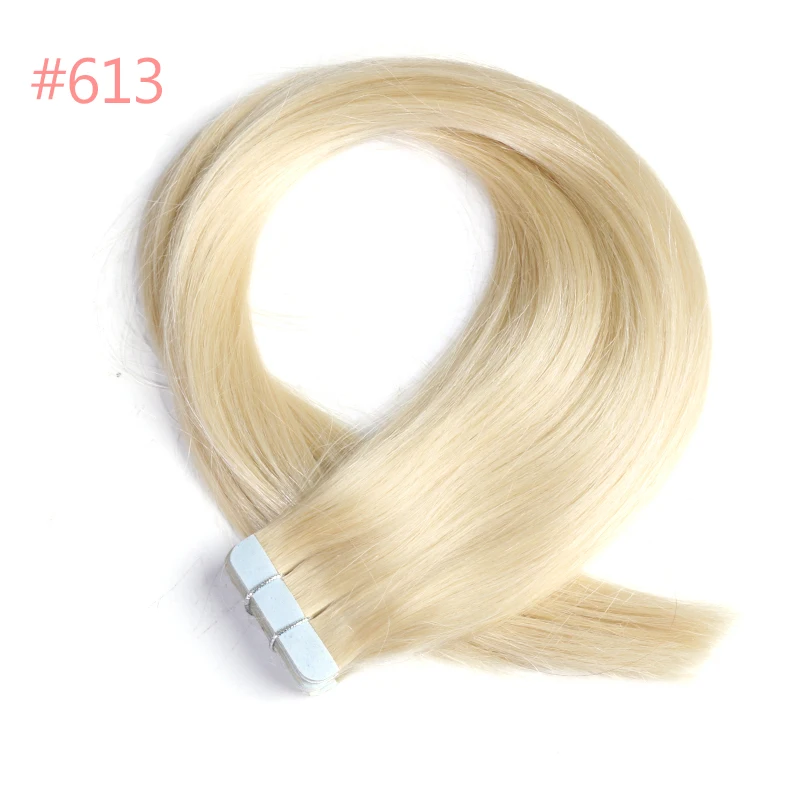 Али queen hair 1" 20" 2" Remy Пряди человеческих волос для наращивания 2,5 г/подставка 20 шт./упак. Цвет# 1b#613#27#4 пряди волос на ленте, волосы на Клейкой Ленте имитирующей кожу 50 г