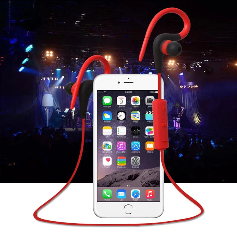 

Ear Hook Bluetooth Earphone 4.1 Wireless Sport Running Stereo In-ear Earphone with Microphone Earphone for iPhone for Sumsang