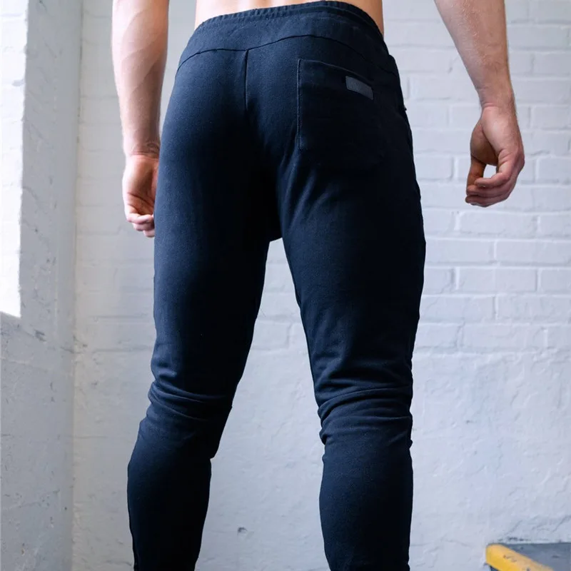 2018 Men Pants Spring Autumn Jogger Pants New Cotton Patchwork Sweatpants Fitted Sweat Pants Active Casual 5