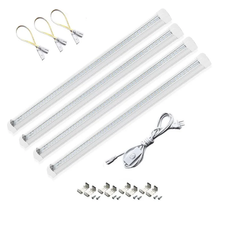 

4pcs T8 40W 60cm Full Spectrum Growing Lamp Hydroponics Led Grow Light Greenhouse Indoor Plant Growth Light Tube US / EU Plug