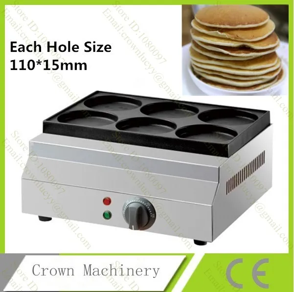 

6pcs Commercial Use Non-stick 220v Electric 11cm Pancake Maker Machine Baker; burger making machine
