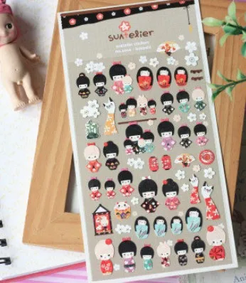 Новые DIY Многофункциональные японские девушки бумажные наклейки/Корея украшения канцелярские наклейки/розничная № 1010