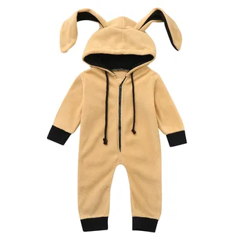 

Cartoon Ear baby boys clothes Pocket Knitted baby Rompers Overalls Jumpsuits Boys Girls Candy Color Harem Pants Kids Clothes1d6