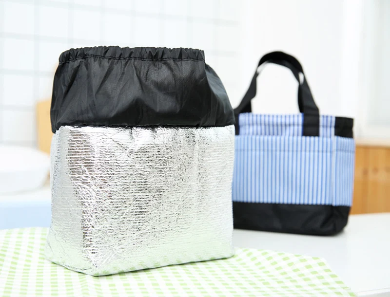 Baby Insulation Bag Feeding Milk Food Warm Drawstring Stripe Mommy Travel Breast Milk Bottle Thermal Portable Casual Tote BB5036 (4)