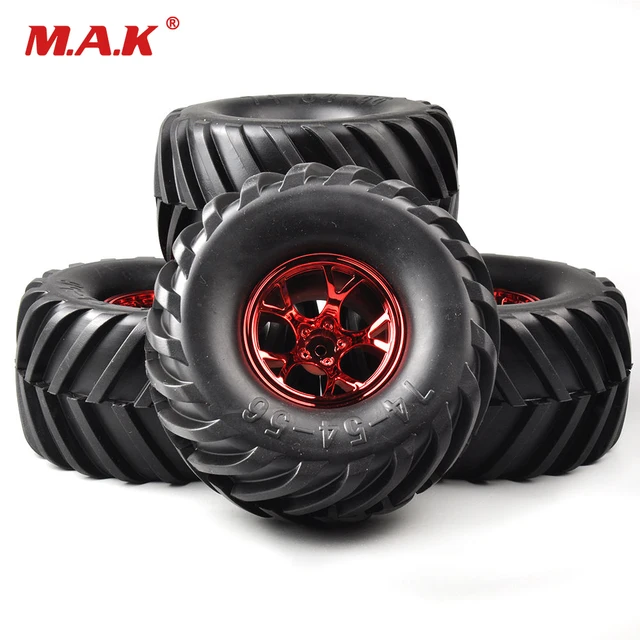 Best Price 135mm RC 1:10 Racing Bigfoot Monster Tires Wheel Rims 4Pcs For HSP HPI Car 12mm Hex