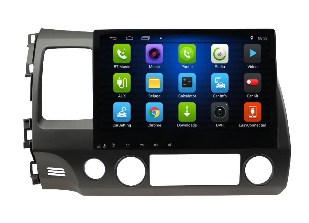 Clearance Nedehe 2G+32G Android 8.1 Quad core 10.1 inch for Honda Civic 2006-2011 car radio dvd gps navigation car console audio player 5