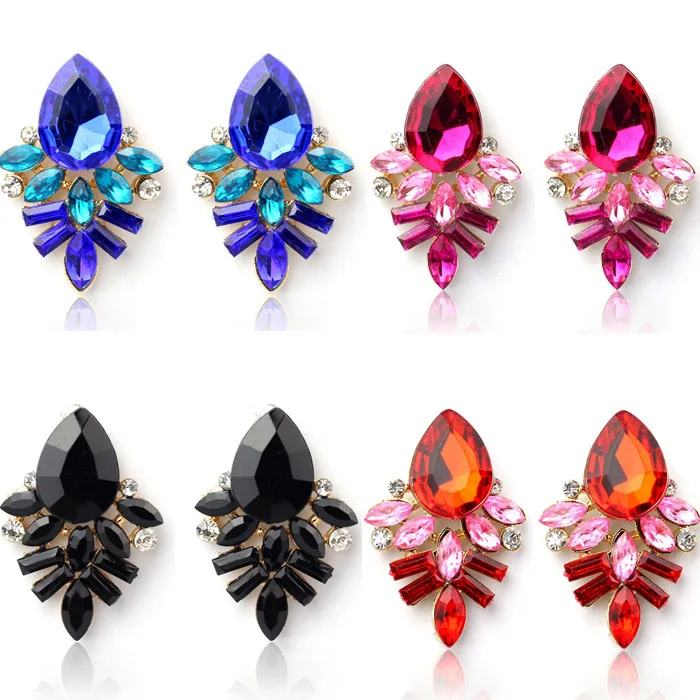 

Fashion Women Lady Rhinestone Crystal Drop Alloy Ear Studs Earrings accessories integrate jewelry female gift