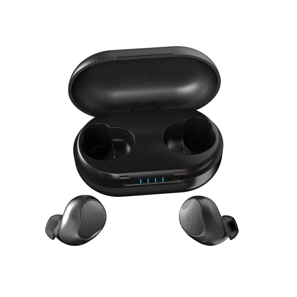 BK VOBERRY Мини Bluetooth 5,0 Спортивная гарнитура беспроводная водонепроницаемая IPX5 микрофон активное шумоподавление с зарядным устройством 719#2 - Цвет: BK