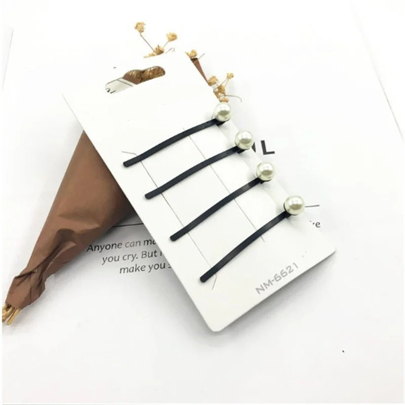 4 шт./компл. модные жемчужные женские заколки для волос пряжки аксессуары