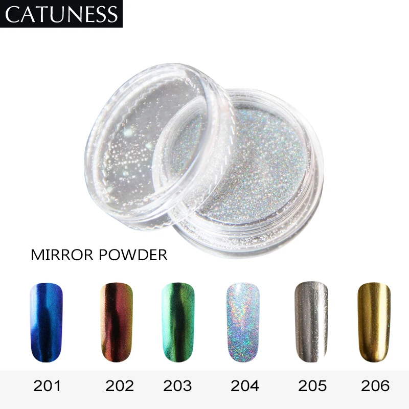 CATUNESS 1 шт. градиентные золотые блёстки для ногтей порошок Блестящий проблеск