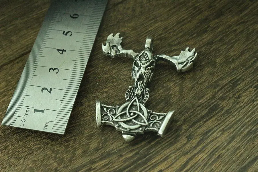 Lanseis 10 шт. череп викинга mjolnir Кулон Голова козла Череп Шарм мужское ожерелье Valknot талисман символ ювелирные изделия