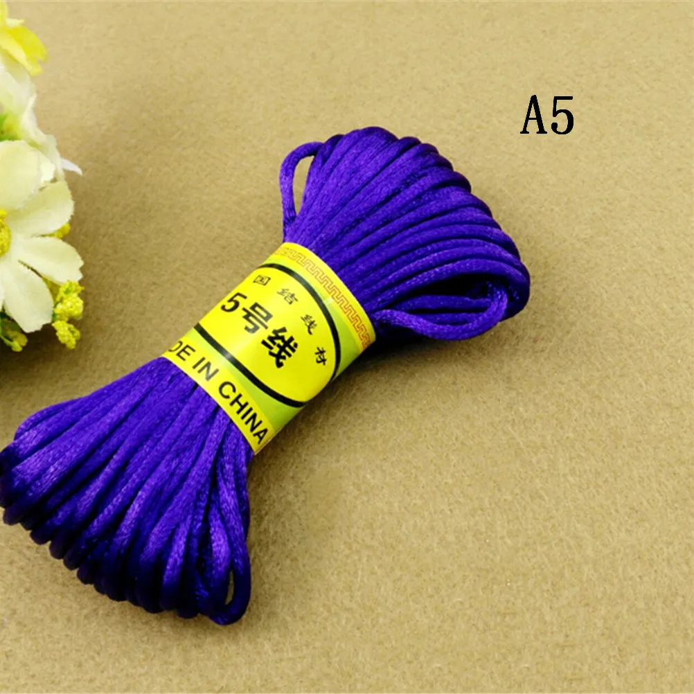 10 метров сильный плетеный браслет-Макраме шелк атласный нейлоновый шнур веревка DIY ювелирный браслет делая выводы Бисер нить проволоки 2,5 мм