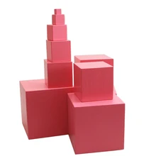 Home Montessori Toy Children's Wooden Educational Toys Pink Tower Wooden Cubes Stack Fun Children's Toys Home Montessori Toy Children's Wooden Educational Toys Pink Tower Wooden Cubes Stack Fun Children's Toys