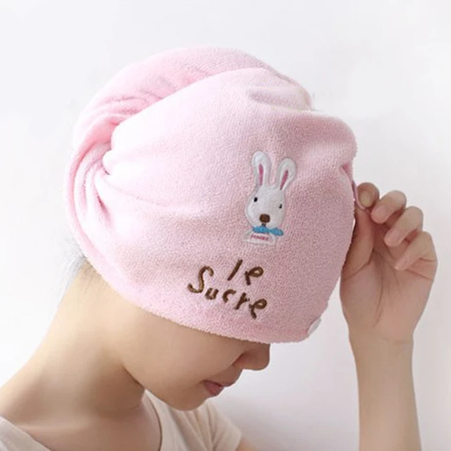 Women Super Absorbent Quick-drying Hair Towel Microfiber Hair Dry Cap Randomly Color
