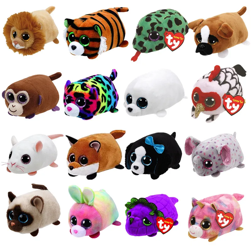 10CM Mini teeny tys Ty Plush Toys Beanie Boos Big Eyes fox unicorn