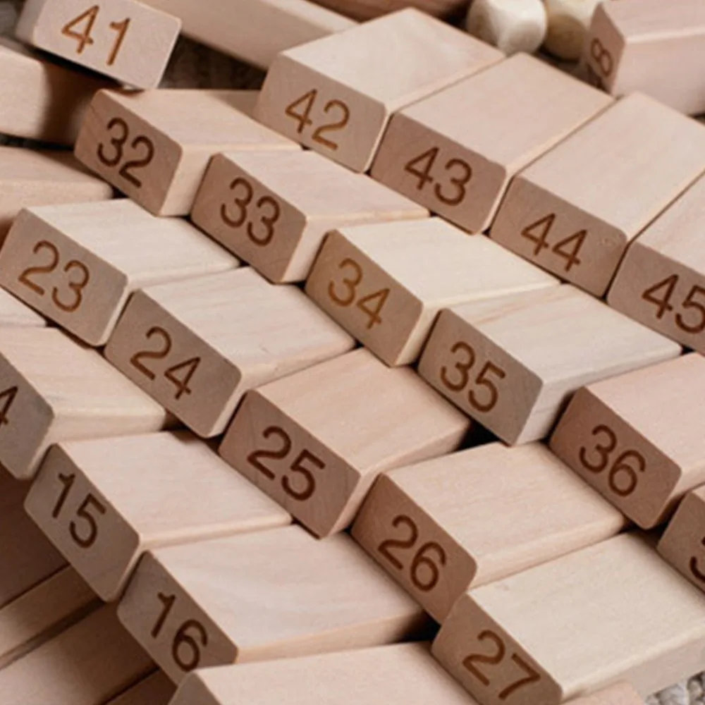 Обучающие игрушки timber Tower деревянный блок укладка игра-номер матча Playset(48 шт