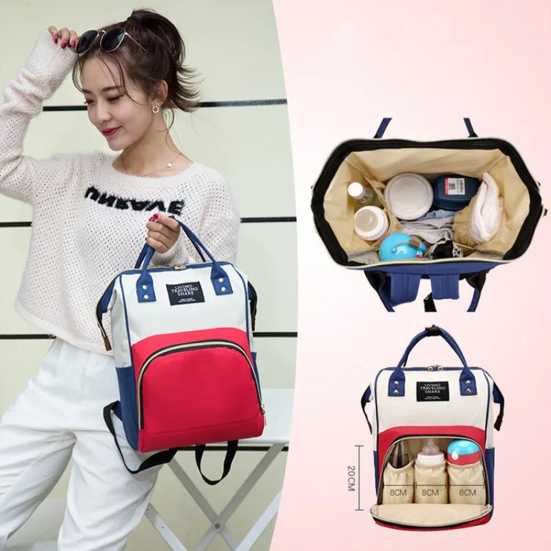 

Large Capacity Baby Bag Multi-Function Travel Backpack Nappy Bags Nursing Bag Fashion Mummy Bag Roomy Waterproof for Baby Care