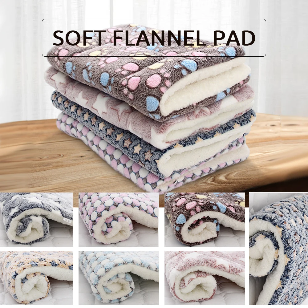 M ZHER-LU Premium Pet Blanket Plush Pad Flannel Mat 