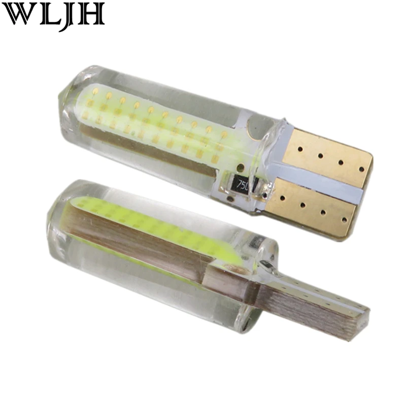 4x Car Light Cob Silicone W5W LED T10 Number Plate Light