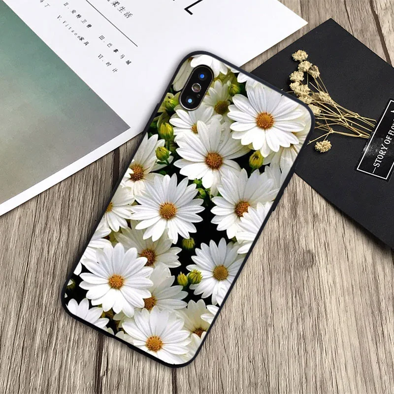 Красивый дизайн с розами мягкий силиконовый черный чехол для телефона iPhone 6 6plus 7