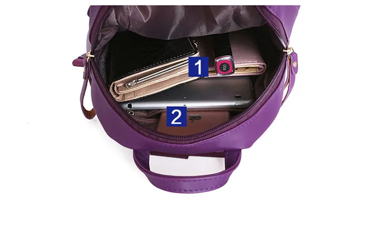 Женская сумка в комплекте, Сумки для дам, Оксфорд, водонепроницаемые, через плечо, сумки-мессенджеры, повседневные сумки, композитная сумка, фиолетовая, Черная