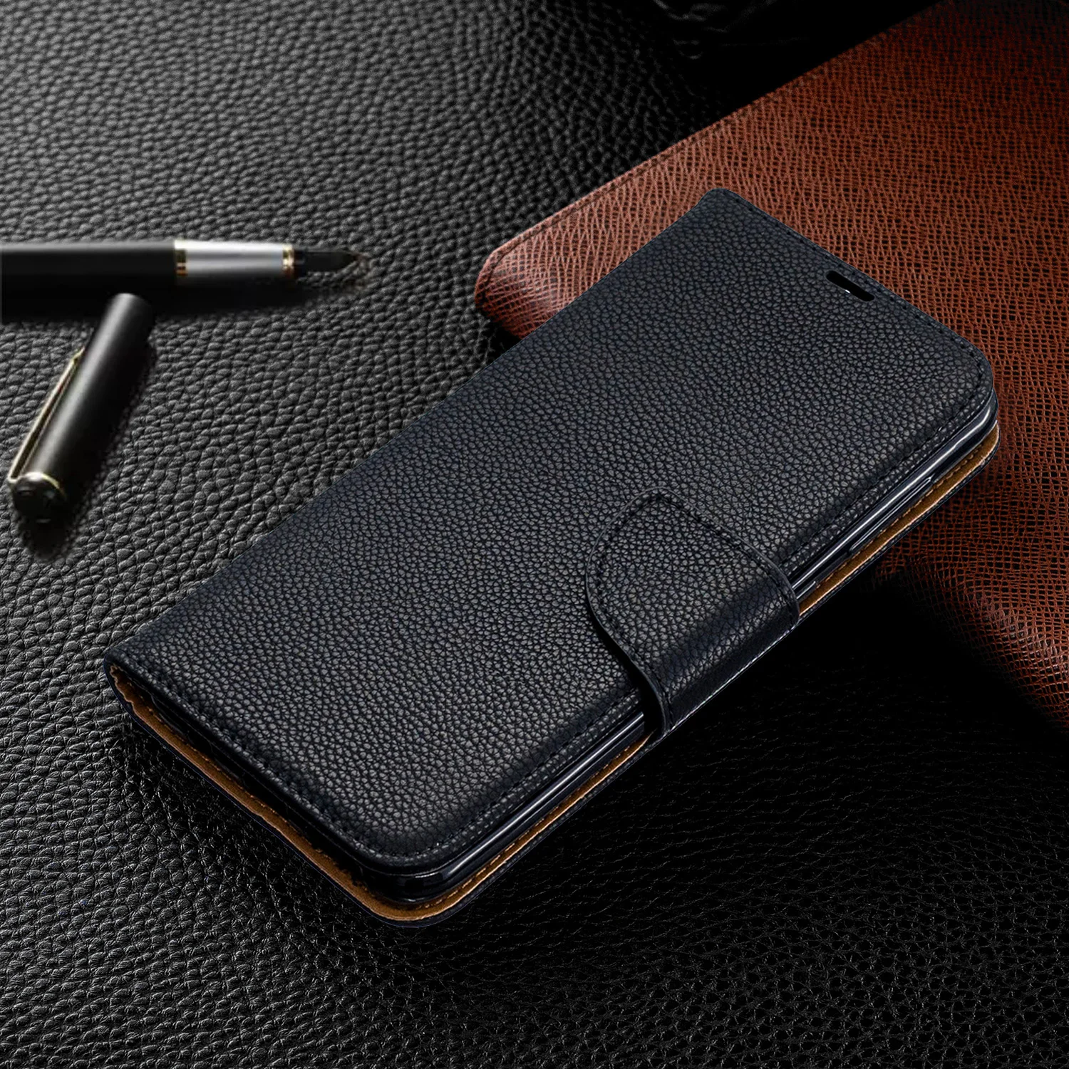 Wallet Phone Case for Samsung Galaxy A70/A50/A40/A30/A20/A6 Plus/A7 PU Leather Flip Cover Stand Magetic Closure with Card Holder
