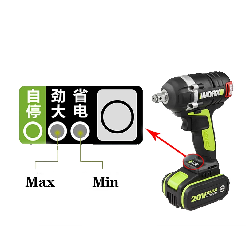 WORX бесщеточный ударный беспроводной ключ 320NM максимальный крутящий момент торцевой ключ 20 в 4000 мАч литий-ионный аккумулятор гаечный ключ Электроинструменты по дереву